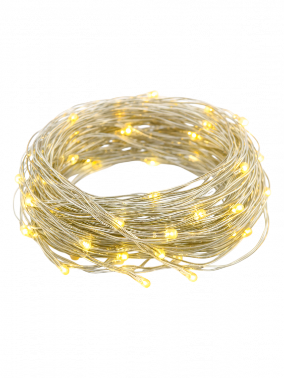 Огонек OG-LDG05 гирлянда LED Белая теплая (3м,2*AA) (УПАКОВКА 10ШТ)